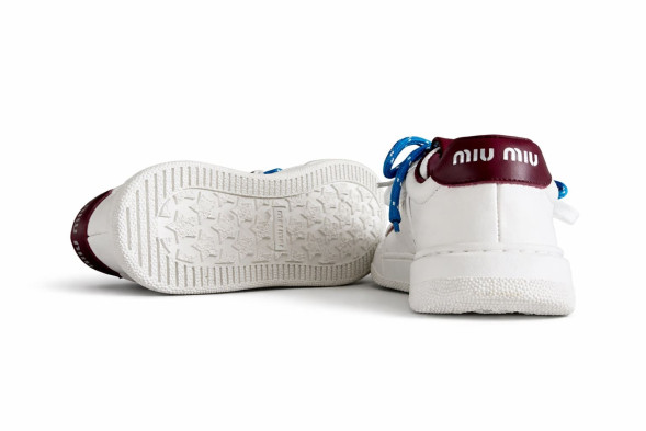 Женские кеды Miu Miu Leather Sneakers White