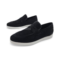 Kiton Loafers Suede Black