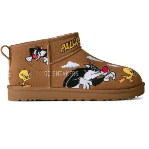 Унисекс ультра мини угги UGG x Palacе Ultra Mini Looney Tunes Chestnut