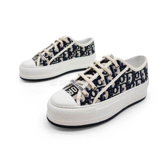 Женские кроссовки Dior Woman White Black Platform