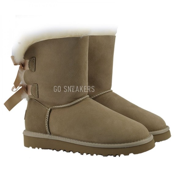 Женские угги с бантиками Bailey Bow II Sand