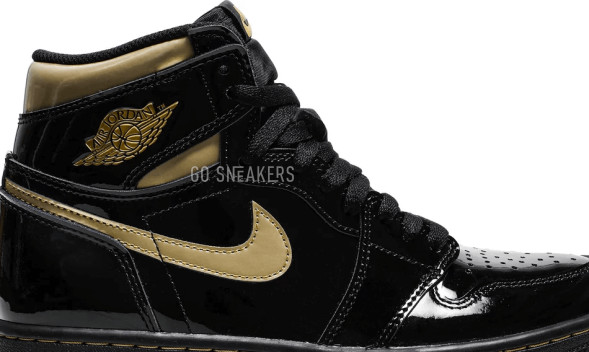 Унисекс кроссовки Nike Air Jordan 1 Retro High OG 'Black Metallic Gold'