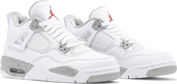 Унисекс кроссовки Nike Air Jordan 4 Retro GS 'White Oreo'