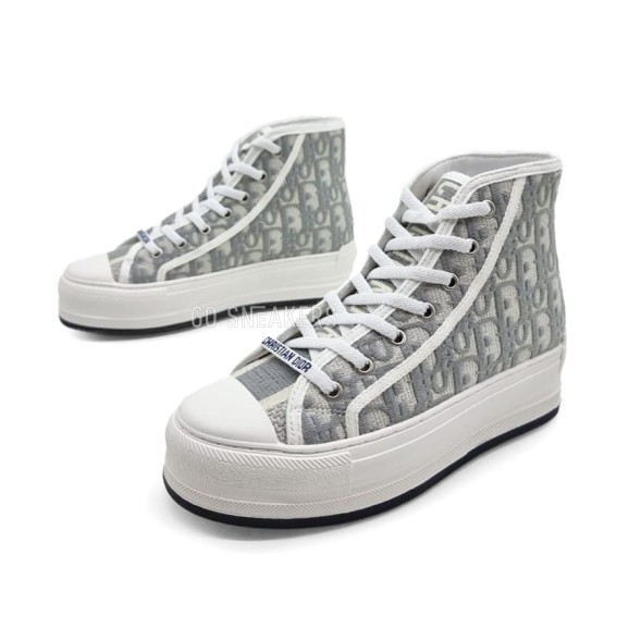 Женские кроссовки Dior Sneakers High Platform White/Grey
