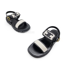 Céline Sandals Leather Black/White
