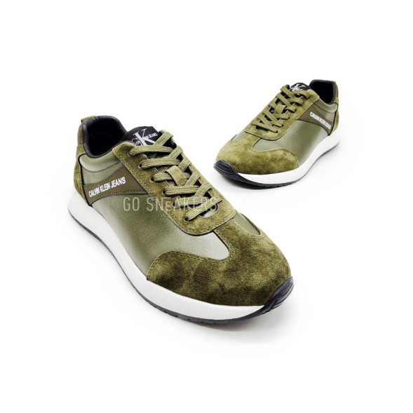 Унисекс кроссовки Calvin Klein Leather Suede Khaki