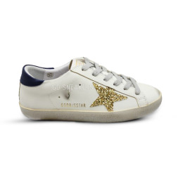 Golden Goose GGDB SSTAR White/Gold Sparkles