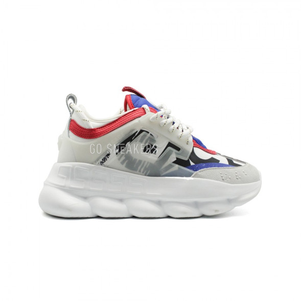 Женские кроссовки Versace Chain Reaction White Multicolor Print