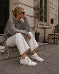 Golden Goose Super-Star With Silver Heel Tab and Metal Stud Lettering