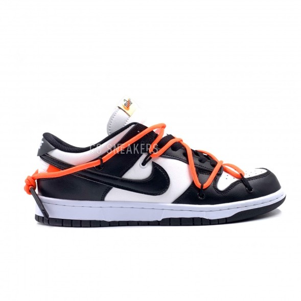 Мужские кроссовки Off-White x Nike Dunk Low Black&amp;White