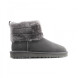 Женские мини угги Fluff Mini Quilted Logo Boot Grey