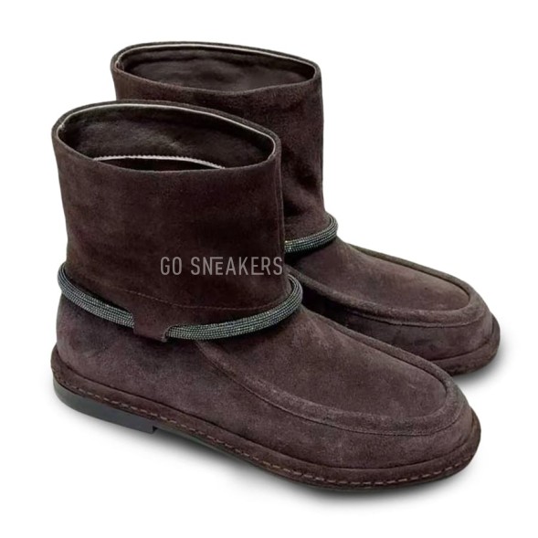 Женские сапоги Brunello Cucinelli Suede Boot Chocolate