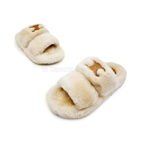 Женские шлепки Celine Flip-flops Wool White