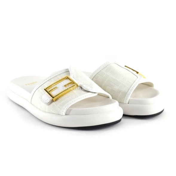 Унисекс шлёпанцы Fendi Slippers White
