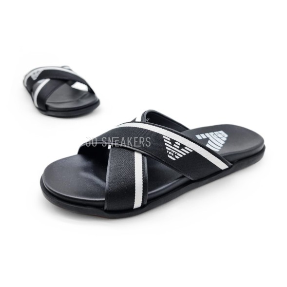 Мужские шлепки Armani Flip-flops GK X Black