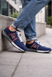 Premiata 483 Textile/Suede Black/Navy