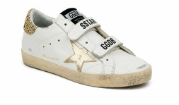 Golden Goose Old-School With Gold Star in Laminated Leather