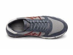 Premiata Textile/Suede Grey/Orange Logo