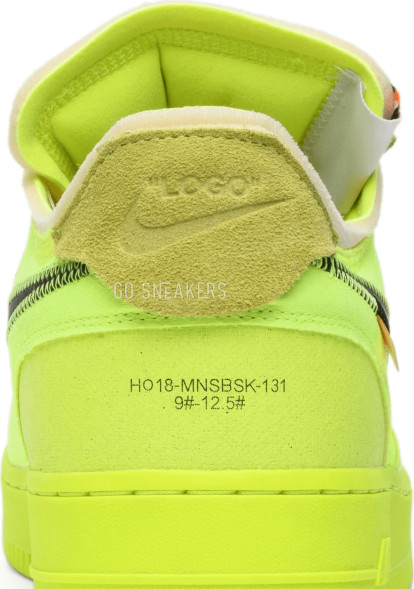 Унисекс кроссовки Nike Off-White x Air Force 1 Low 'Volt'