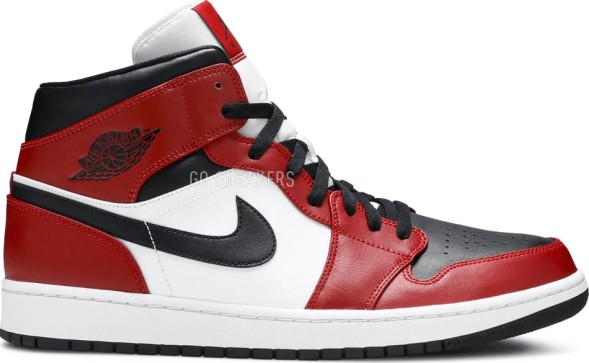 Унисекс кроссовки Nike Air Jordan 1 Mid 'Chicago Black Toe'