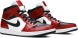 Унисекс кроссовки Nike Air Jordan 1 Mid 'Chicago Black Toe'