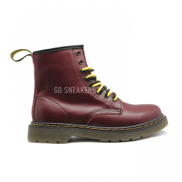 Женские ботинки с мехом Dr. Martens Cherry Red