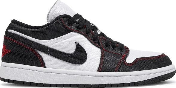 Женские кроссовки Nike Wmns Air Jordan 1 Low SE Utility 'White Black Red'