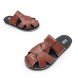 Мужские сандалии Dior Flip-flop Leather Chocolate