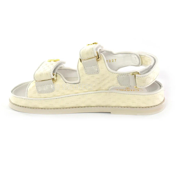 Женские босоножки Chanel Sandals Jeans White