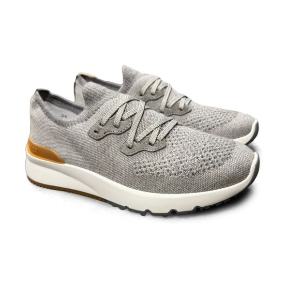 Мужские кроссовки Brunello Cucinelli Textile Run Grey