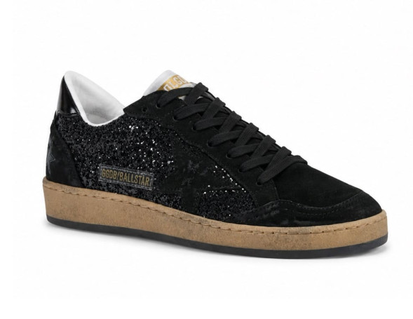 Женские кеды Golden Goose Super-Star Wmns Ball Star Black Glitter