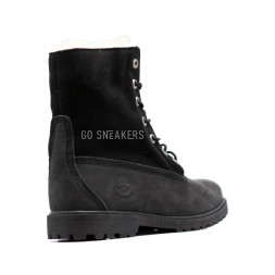 Женские ботинки с мехом Timberland Teddy Fleece Black