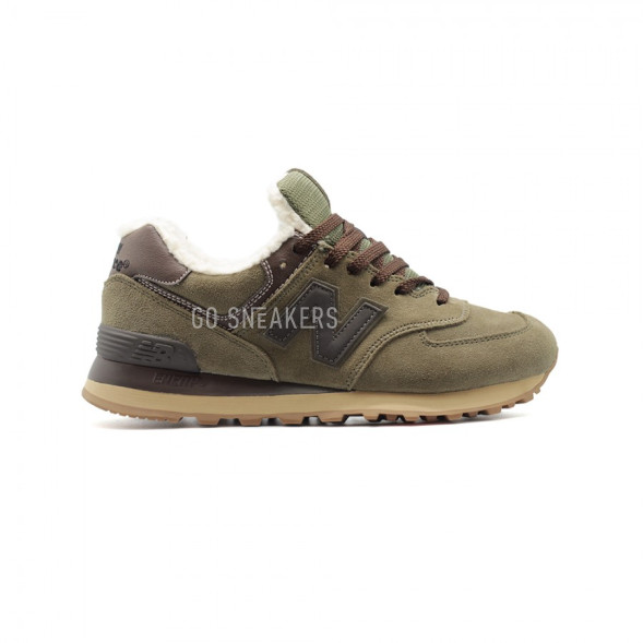 Женские зимние кроссовки New Balance 574 Khaki
