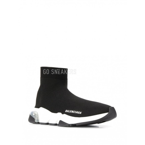 Женские кроссовки Balensiaga SPEED CLEAR SOLE SNEAKER IN BLACK/WHITE