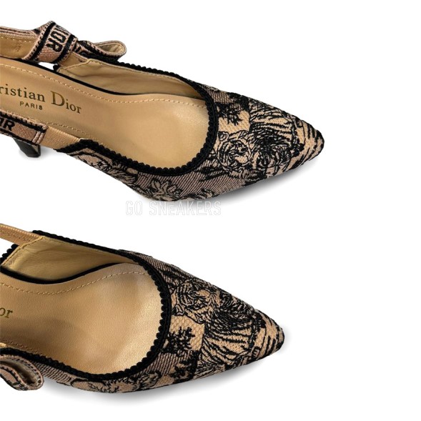 Женские туфли Dior Jadior Toile De Jouy Black/Beige